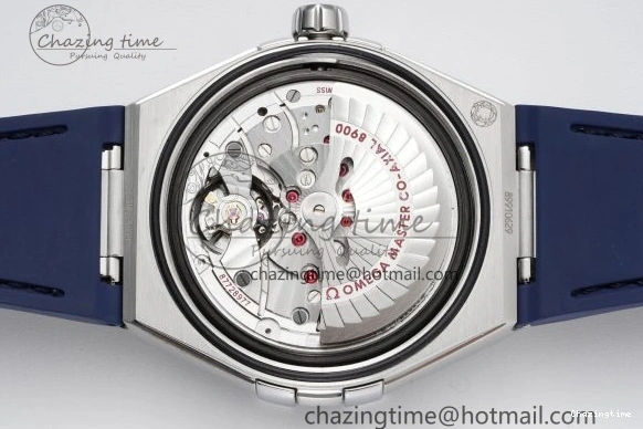 0114 Constellation Blue Ceramic SS 8F 1:1 Best Edition Blue Dial on Blue Gummy Strap A TravelReady 7800